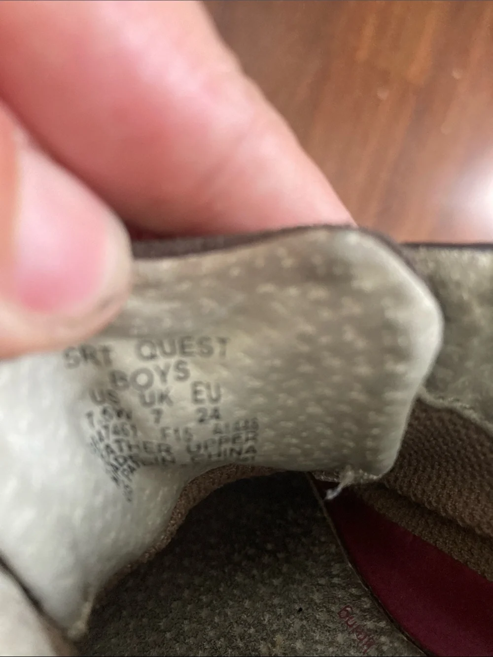 Stride Rite Brown Leather High-Top Sneakers Sz 7.5W